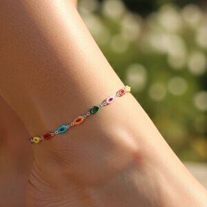 "Elegant Handmade Anklet – Delicate Jewelry for Women, MAR091004